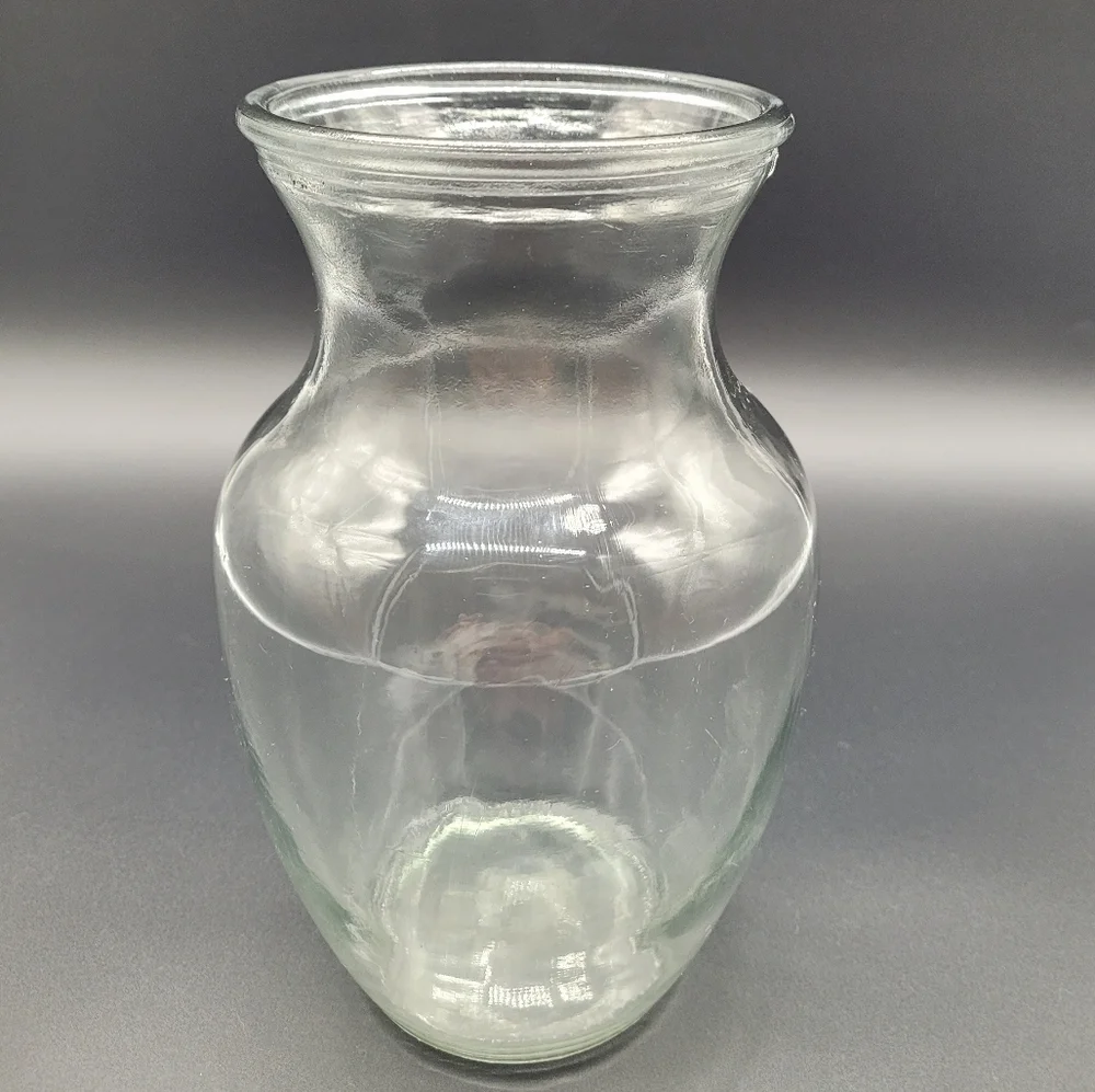 Clear Pressed Glass Home Decor Vase​​​